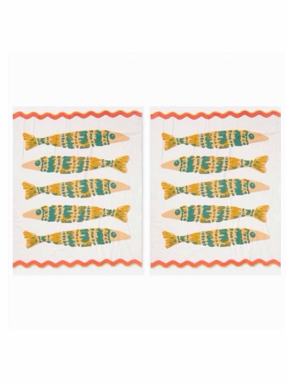 Threshold Design Fish Oversized JUMBO Beach Towel - 72” x 60” - 2 Count